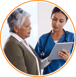 health-care-worker-talking-to-patient-image